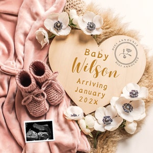 Girl Social Media Pregnancy Announcement Digital | Pink | Gender Reveal for Social Media | Editable Template| Its a Girl | Baby Sister