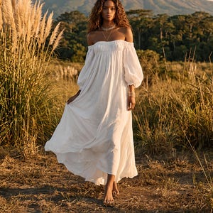 slim fit dress slacks Off the Shoulder Long Flowy Bridesmaid Dress main image 1