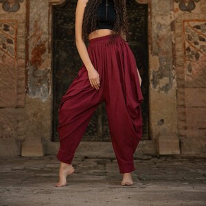 Yoga Pants,Loose fitting Women&#39;s Pant,Boho Harem Pants,Hippie Pants,Organic Cotton Pants,Burning Man,Festival Clothing,Summer Pants
