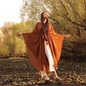 Boho Goddess Kimono Cardigan,Reversible Caftan Dress & Shawl,Cotton Cover Up,Vintage Kimono,Boho Kaftan Dress,Unique Gift for Her