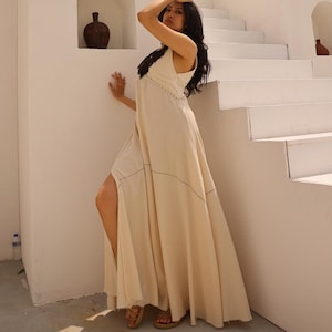 Tassels Goddess Dress,Bohomian Tassels Wedding Dress,Greek Goddess Dress,Coctail Evening Dress,Off White Beach Dress,Casual Backless Dress