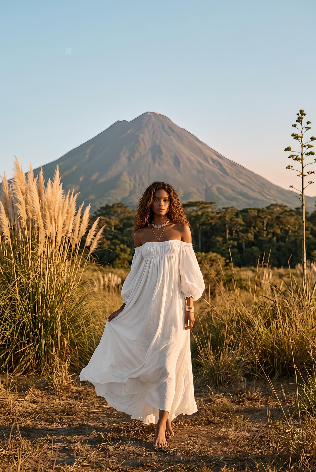 Beach Dress Oh My Gauze Garden Dress Boho White Organic Cotton Maxi Dress, Flowy Gauze Gown,off The Shoulder,cottagecore Beach Wedding