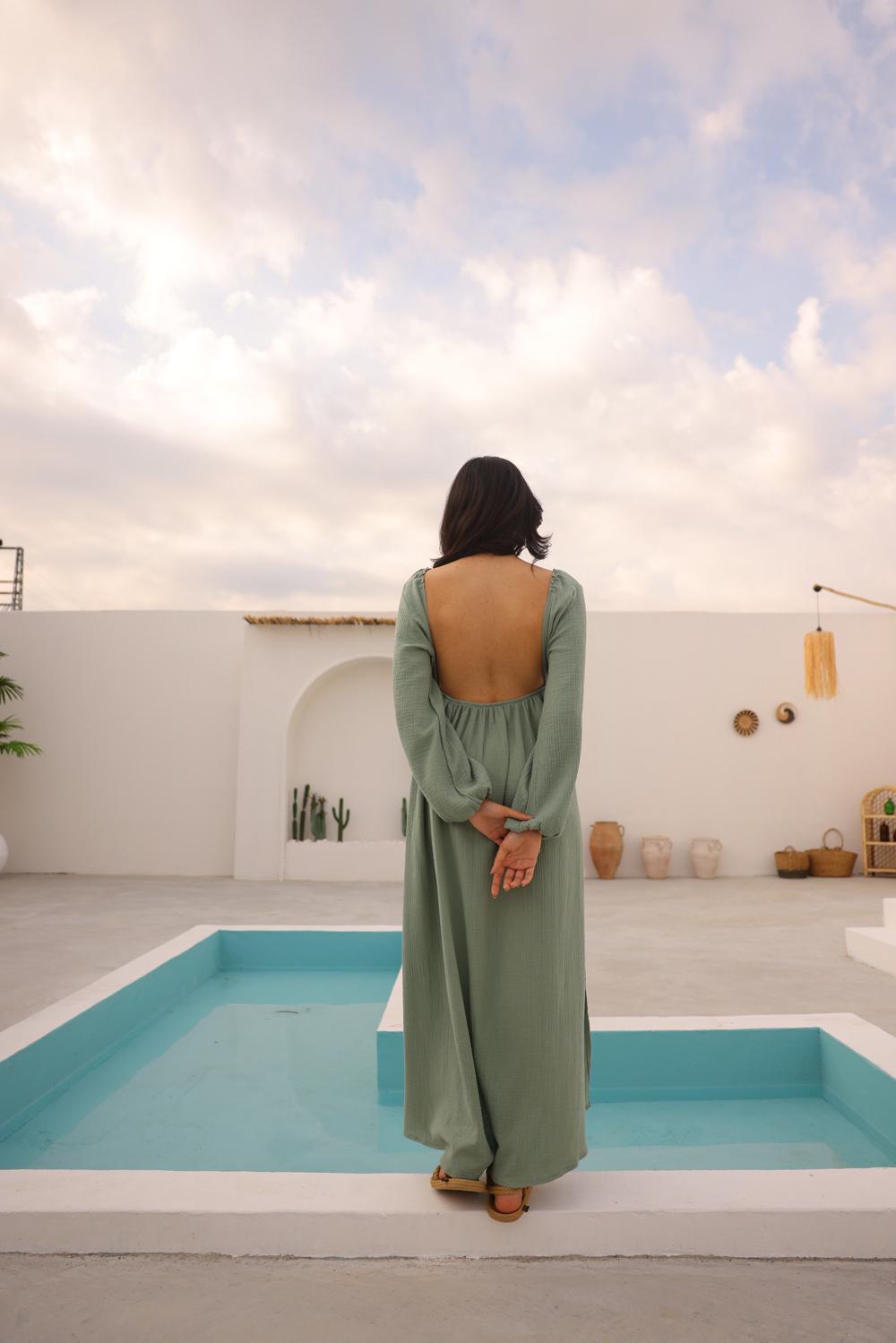 backless goddess dress Low back wedding dress Goddess