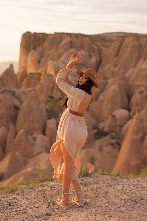 Goddess Dress,backless Boho Long Dress,bohemian Slit Dress,wedding