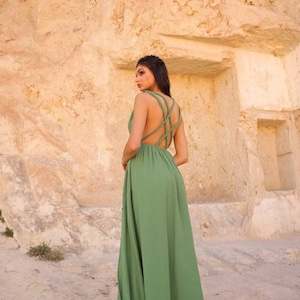 Goddess dress,high slit long dress,greek goddess dress,weddig guest dress,backless dress summer,maxi dress beach,casual maxi dress,gift
