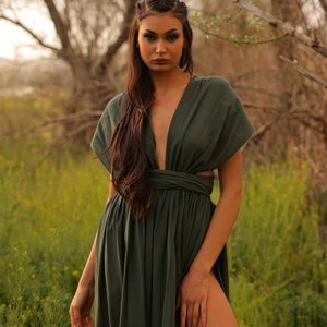 High Slit Goddess Dress,High Waist Backless Dress,Bohemian Dress,Boho Maxi Dress,Wedding Guest Dress,Athena Costume,Bridesmaid Dress