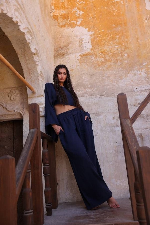 chinese dress ladies Women's Navy Suit Separates Pants – Karako Suits main image 0