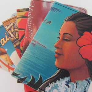Slim Wallet- Hawaii Aloha Hula Postcard- Choose 1