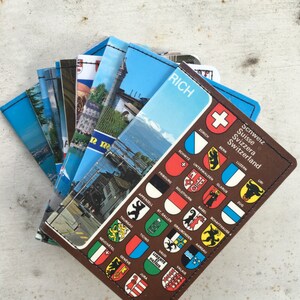 Slim Wallet-  Vintage Postcard of Switzerland- Choose 1