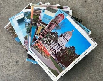 Slim Wallet- Vintage Postcards of Sacramento California- choose 1