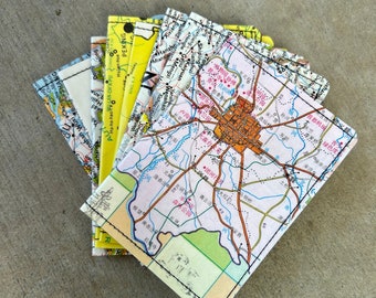 Slim Wallet- Vintage Maps of China- choose 1