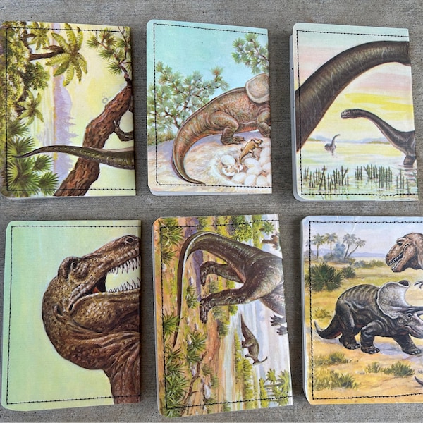 Slim Wallet-Vintage Dinosaur Postcards from 1986- Choose 1