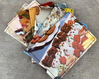 Slim Wallet- Vintage Cookbooks, Sweets- Choose 1