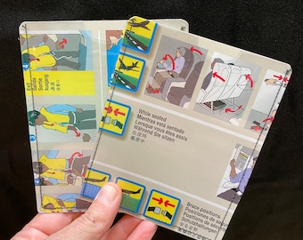 Vaccine Card Holder- Airline Safety Cards- Choose 1