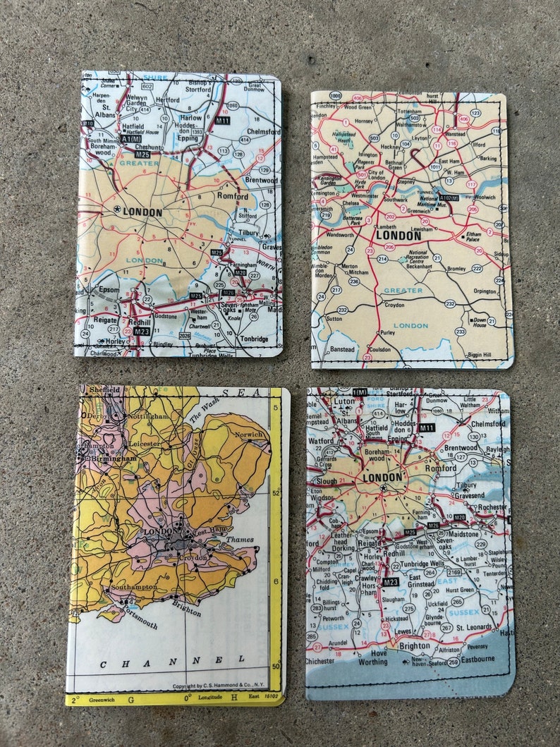 Slim Wallet Vintage London Map choose 1 image 2