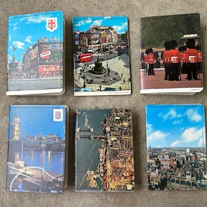 Carteira Slim - Cartão postal vintage de Londres - escolha 1