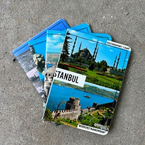 Cartera delgada- Postales vintage de Turquía y Grecia- Elija 1