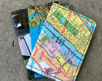 Slim Wallet- Vintage Postcards, Maps of New York & East Coast- choose 1