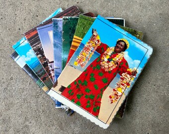 Slim Wallet- Vintage Oahu, Hawaii Postcards- Choose 1