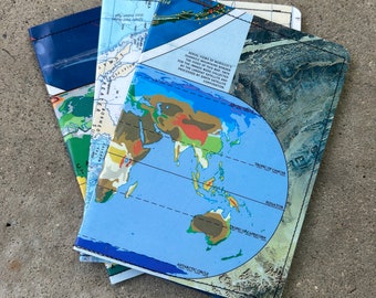 Passport Holder- Vintage Maps of the World- Choose 1