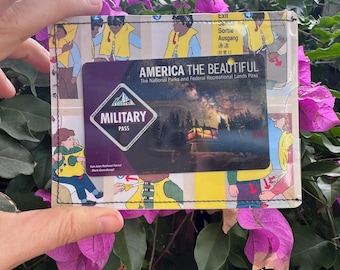 Card Holder- Made from Retired Airline Safety Cards- Choose 1