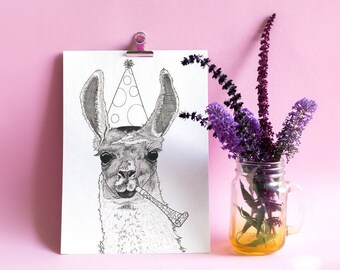 Llama - Party Animal - FREE SHIPPING