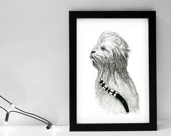 Chewy Dog - Star Wars Pets Series 8x10 Print & FREE Shipping