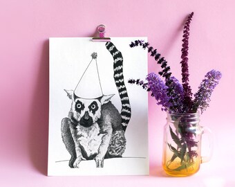 Lemur - Party Animal - FREE SHIPPING