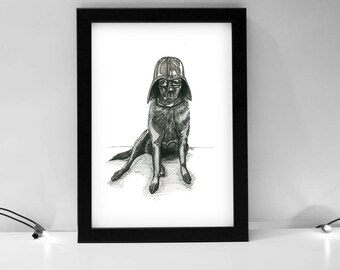 Darth Vader Lab - Star Wars Pets Series 8x10 Print & FREE Shipping