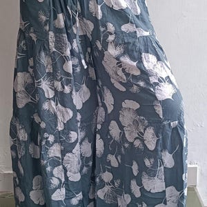 long pants in blue, wide leg long pants, elastic waist pants, yoga pants, loose pants,women pants trendy,each pants,boho pants