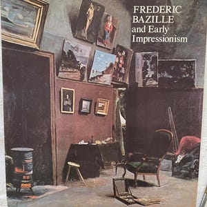 Hermoso cartel original de la exposición "Frederic Bazille y el Impresionismo Temprano" en el Instituto de Arte de Chicago 1978
