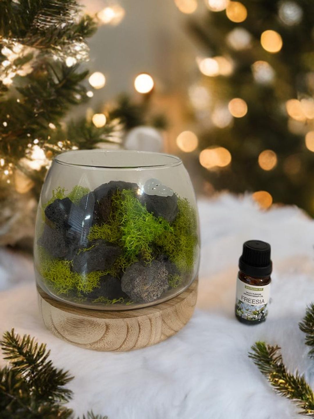 DIY Lava Rock Stone Diffuser With Air Plant | Moss | Essential Oil ...