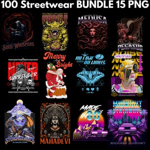 100 Latest Streetwear Bundle 15 |PNG| Tshirt Bundle | T-Shirt Print Design | Hip Hop T-Shirt | Pop Culture | T-Shirt Pod Design