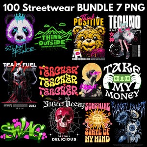 100 Latest Streetwear Bundle 7 |PNG| Tshirt Bundle | T-Shirt Print Design | Hip Hop T-Shirt | Pop Culture | T-Shirt Pod Design