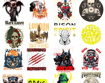 100 Streetwear T-Shirt Designs Bundle | Hip Hop, Pop Culture (PNG)