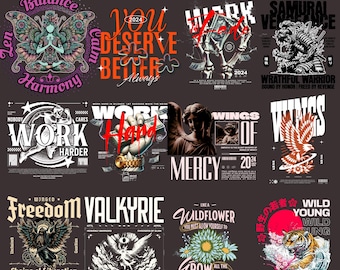 Streetwear T-Shirt Designs Bundle | Hip Hop Urban PNG