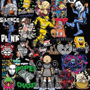 Mais de 1100 designs de camisetas streetwear e anime, logotipos em PNG (download digital) imagem 4