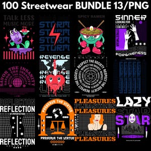 100 Latest Streetwear Bundle 13 |PNG| Tshirt Bundle | T-Shirt Print Design | Hip Hop T-Shirt | Pop Culture | T-Shirt Pod Design