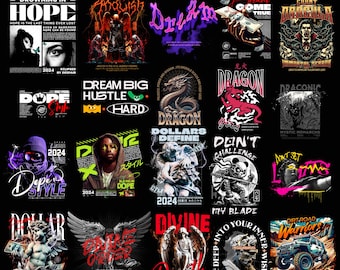 100 Streetwear T-Shirt Designs | Hip Hop, Urban Fashion (PNG)
