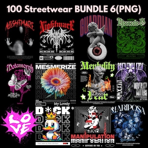 100 Latest Streetwear Bundle 6 |PNG| Tshirt Bundle | T-Shirt Print Design | Hip Hop T-Shirt | Pop Culture | T-Shirt Pod Design