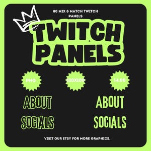 80 Mix & Match Twitch Panels - Green lime graffiti Aesthetic - Twitch Panels Green - Twitch Panels - lime green, Urban Street Aesthetic
