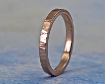 Solid 14k Rose gold ring, personalized gift for mom