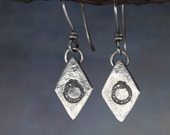 Ouroboros earrings, unique handmade jewelry
