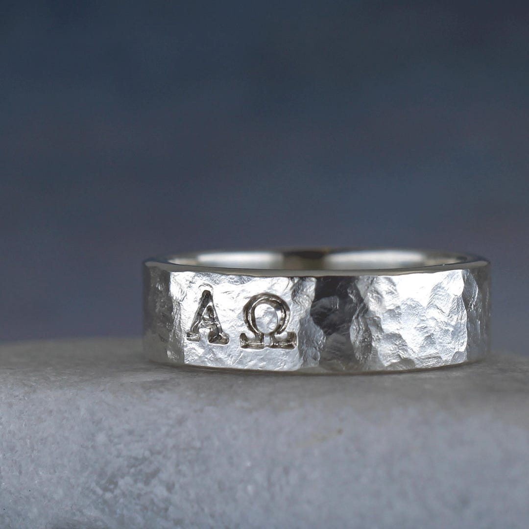 Alpha Omega Ring, Sterling Silver Christian Jewelry, Made to Order - Etsy
