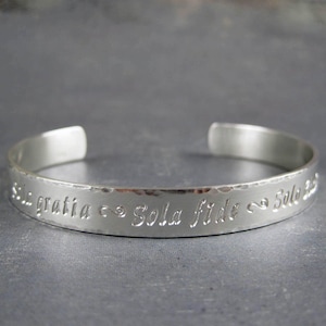 Personalized sterling silver cuff bracelet, made to order.