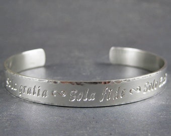 Personalized engraved sterling silver bracelet for women, custom hand stamped jewelry for her