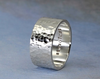 Custom engraved ring, Personalized gift, sterling silver