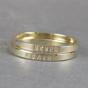 Customized gold rings with personalized inscriptions
