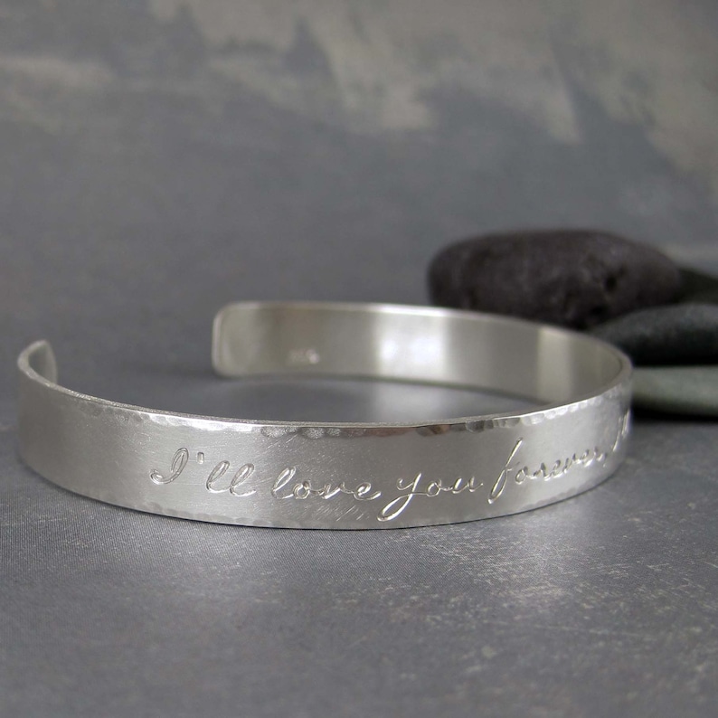sterling silver engraved bracelet