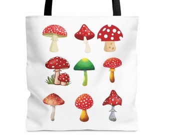 Mushroom Lover Nature Tote Bag Beach Book Tote Bag Gift for Reader